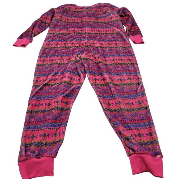 Natural life plush jumpsuit boho pink one piece Pajamas romper PJs loungewear - Picture 7 of 7